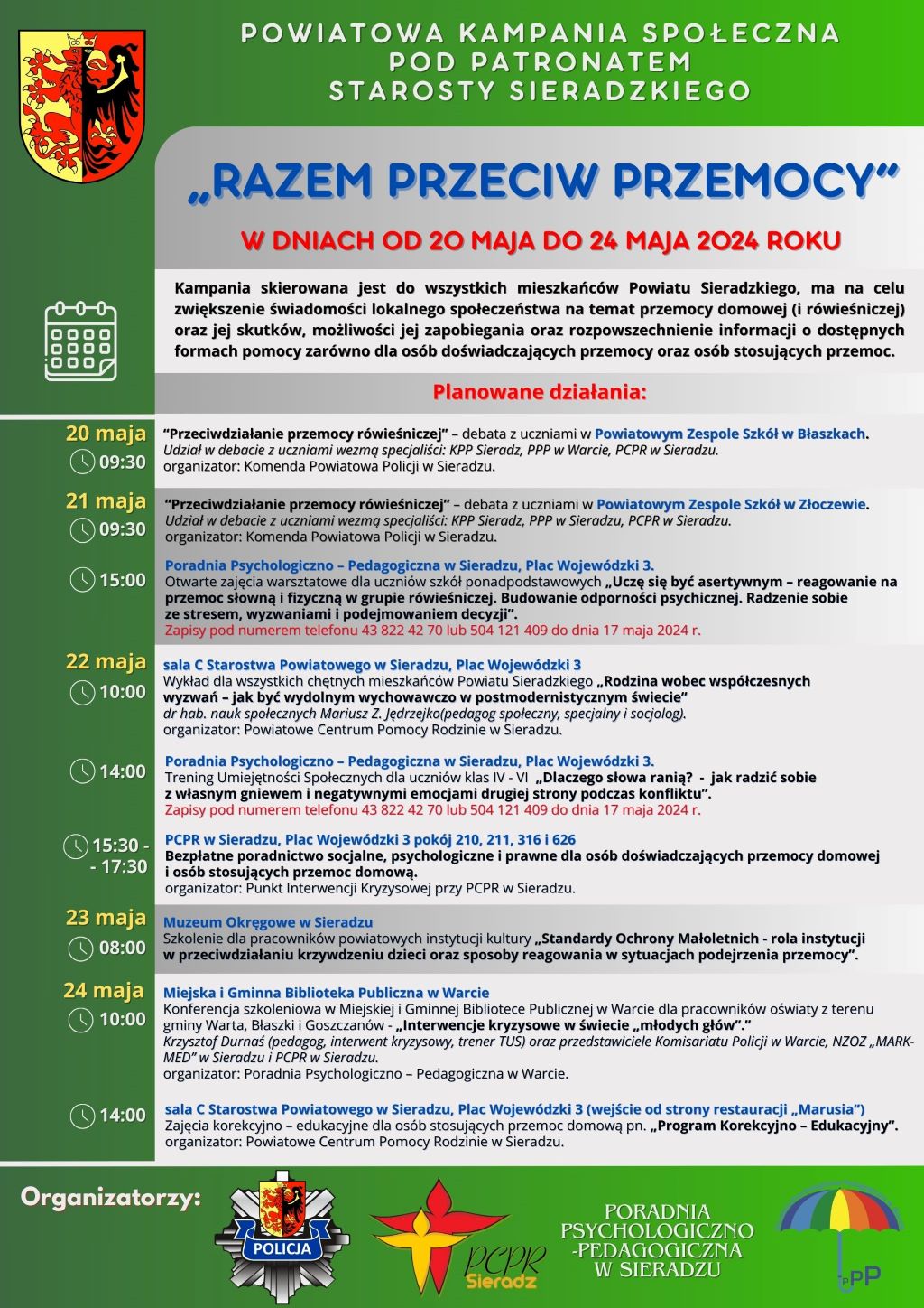 Program kampanii społecznej RAZEM PRZECIW PRZEMOCY Program kampanii społecznej RAZEM PRZECIW PRZEMOCY
