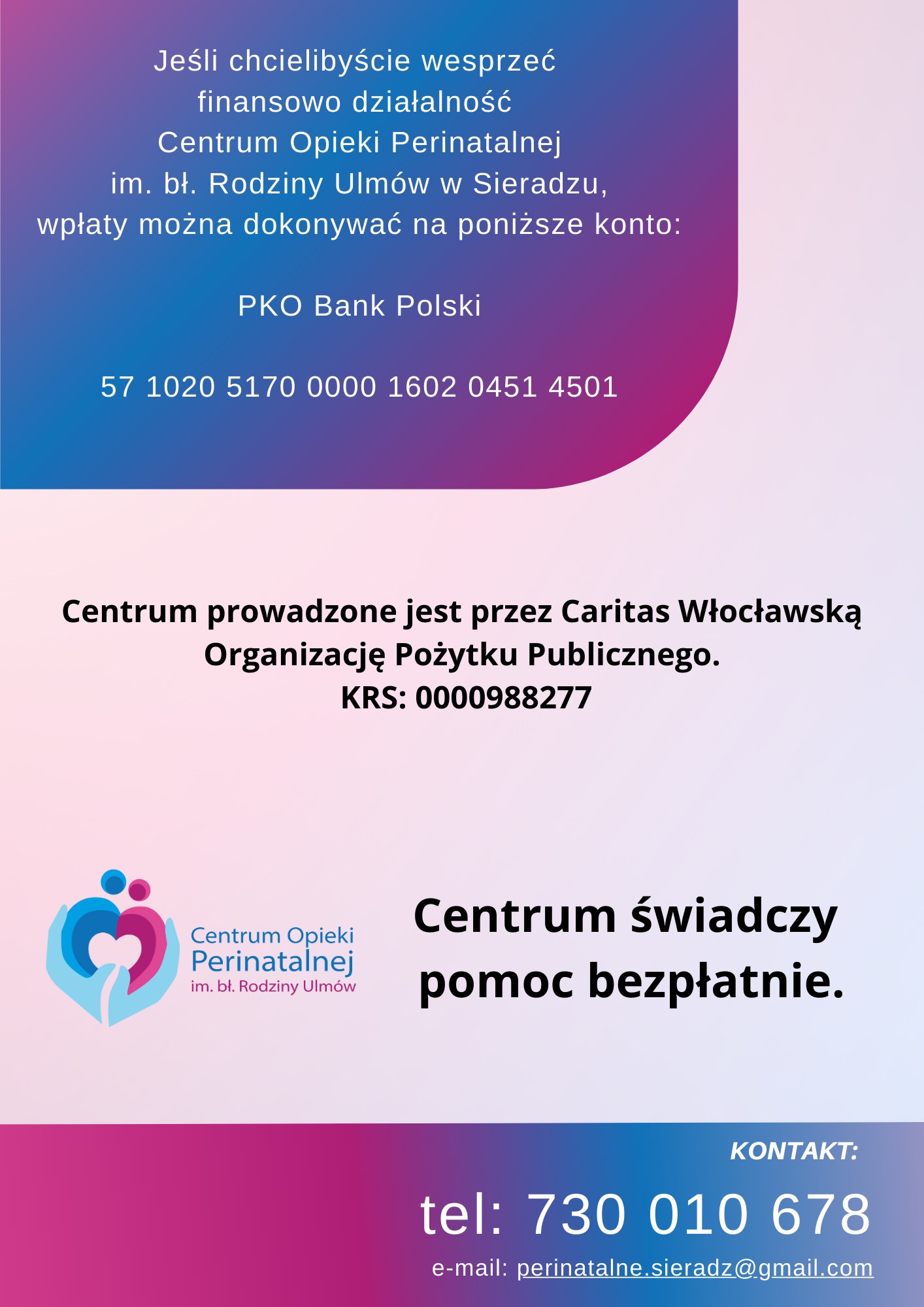 Centrum perinatalne - ulotka - strona 2 Centrum perinatalne - ulotka - strona 2
